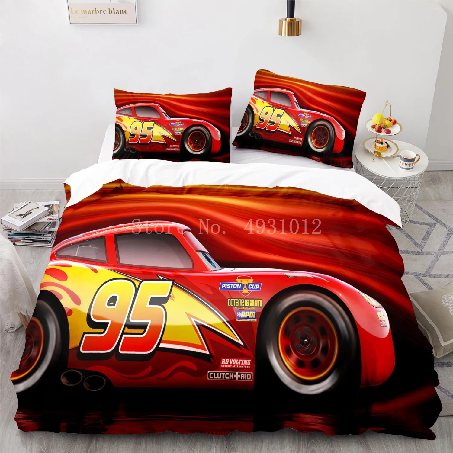 Mc Queen Cars Surprise Bedding Sets 3D Print Duvet Cover Quilt Cover for Bedroom Decor Bedclothes