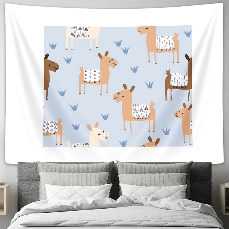 Boho Wall Tapestry Aesthetic Room Decor Nature Mountain Landscape Tapestry Hippie Wall Hanging Dorm Room Decor Vintage Wall Art - view 3