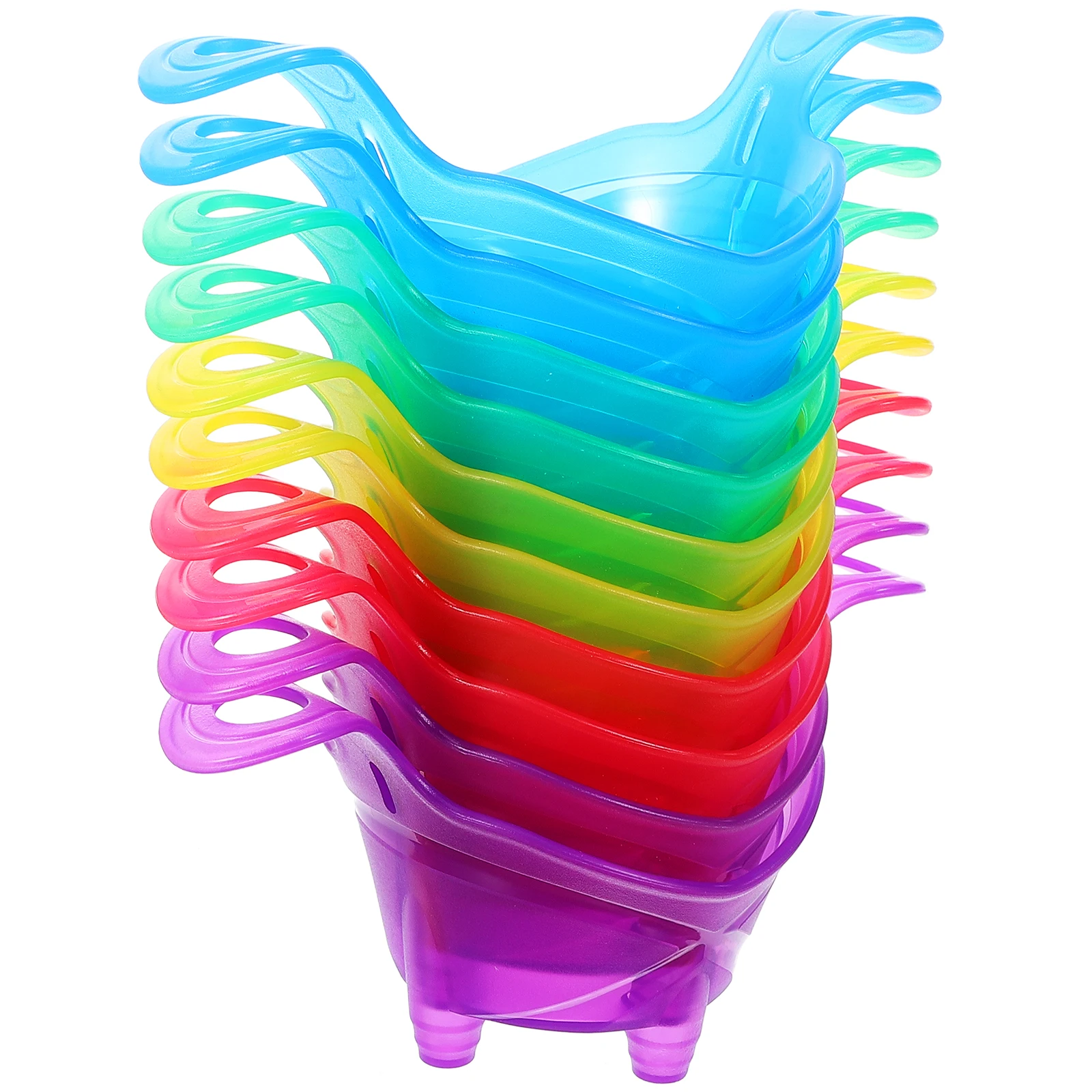 

10Pcs Muffin Storage Cups Plastic Dessert Containers Multi-Function Pudding Cup Stable Bottom Easy Clean Reusable