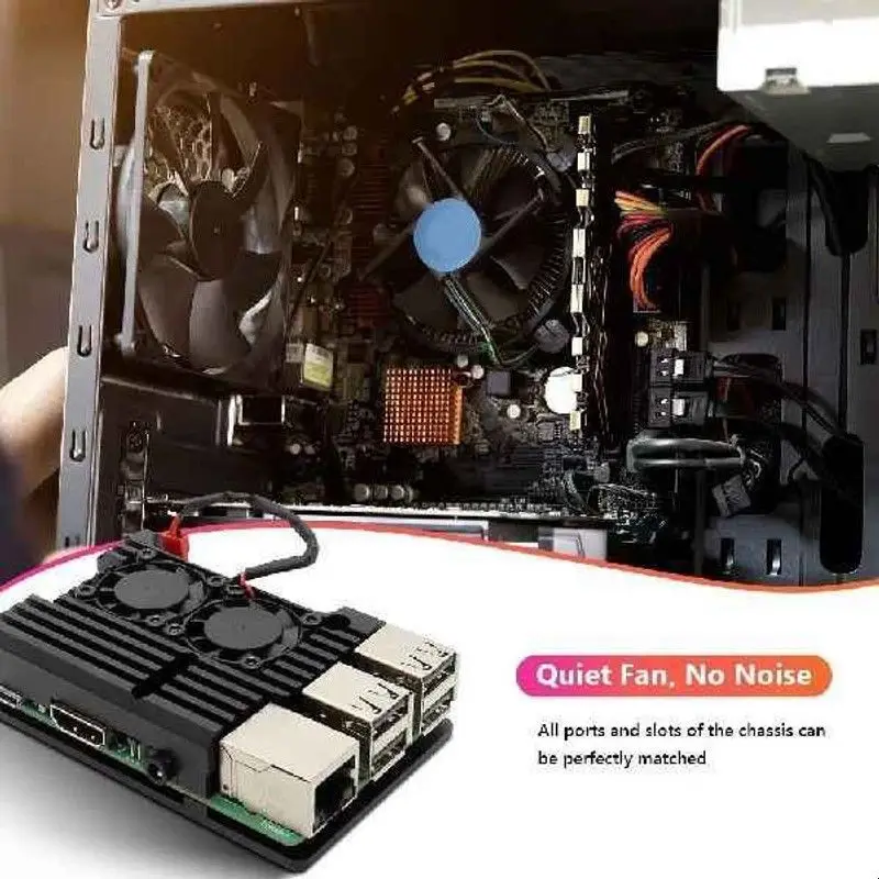 202-シルバーブラックメタル冷却ファンヒートシンクケースボックスバッグアクセサリーノーブランド-kh37024-ウィンターコレクション