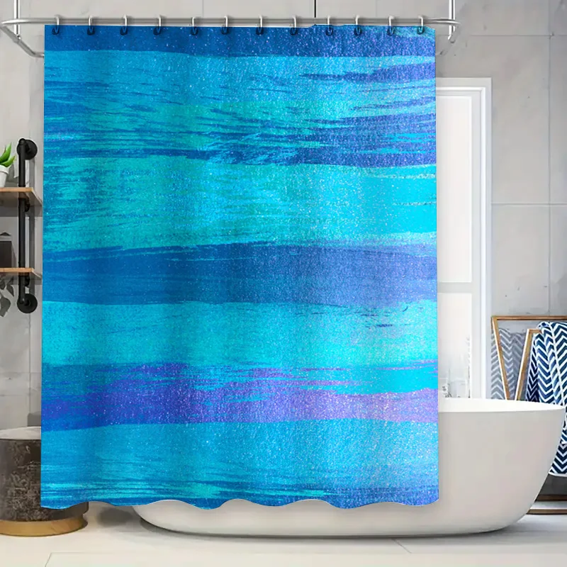 

Занавеска для душа из шиншиллы с животным принтом, домашний декор для ванны или кухни, современная водонепроницаемая ткань различных размеров (черный с W