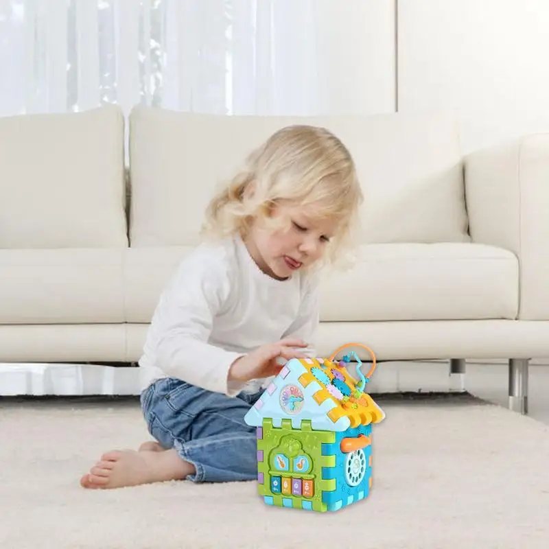 Busy Cube Sensory ของเล่นกิจกรรม Cube ของเล่นความรู้ความเข้าใจ Cube ปริศนา Reusable 9-in-1 การเรียนรู้เกม Cube การศึกษาการเรียนรู้ของเล่น