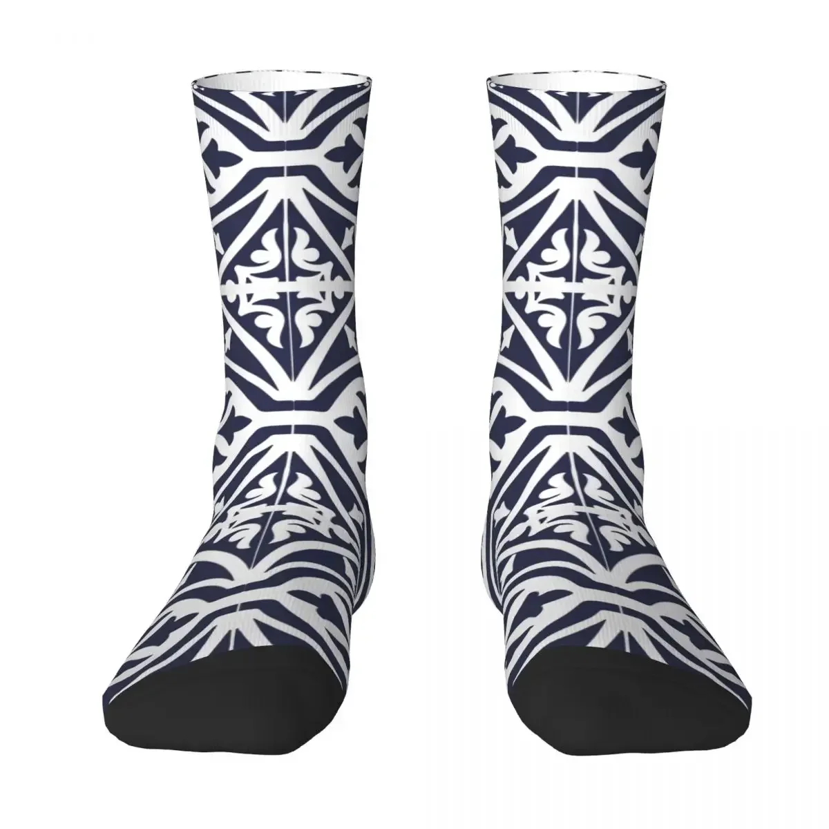 Hamptons Moroccan Talavera Tile Socks Harajuku Sweat Absorbing Stockings All Season Long Socks Accessories for Man Woman's Gifts