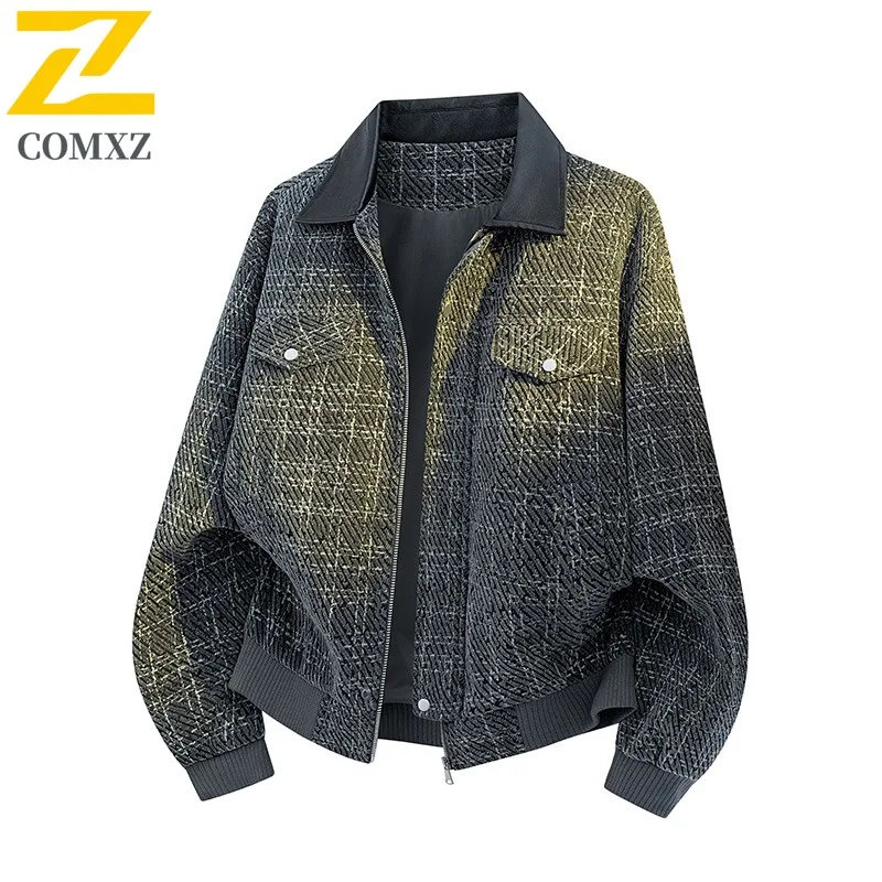 

COMXZ Stand Collar Premium Jacket for Men Outdoor Cycling Long Lasting Motorcycle Coat Everyday Use Cozy Autumn New Clothing
