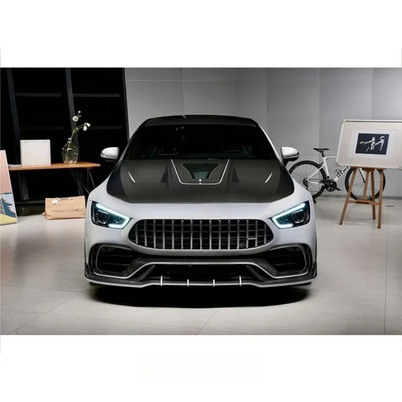 IMP Ver.2 Part Carbon Fiber Hood Bonnet with Explosion Proof Glass For GT50 GT53 GT43 GT63 GT63S 4Door Coupe X290