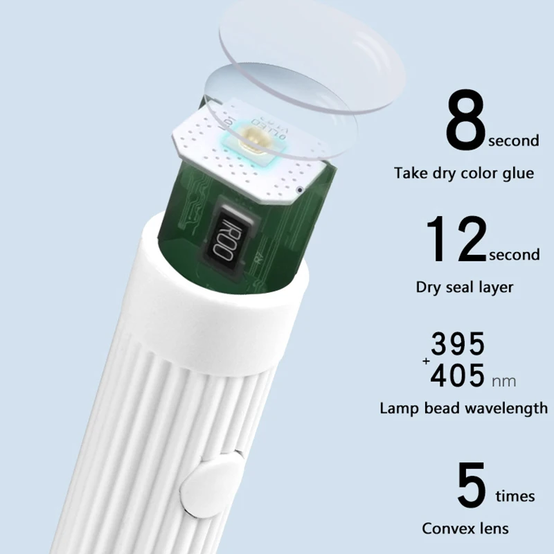 ポータブルミニネイルランプドライヤーペン UV LED ジェルポリッシュ硬化すべてのジェルツールキャビンシングルフィンガー懐中電灯ランプネイルアート機器