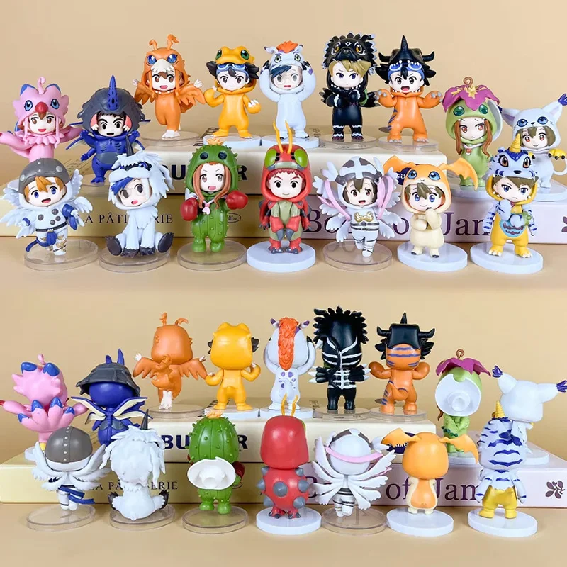 

Hot 10cm Digital Monster Digimon Characters Taichi Matt Ishida Sora Cosplay Agumon Gabumon Action Figure Anime Figure Model Toy