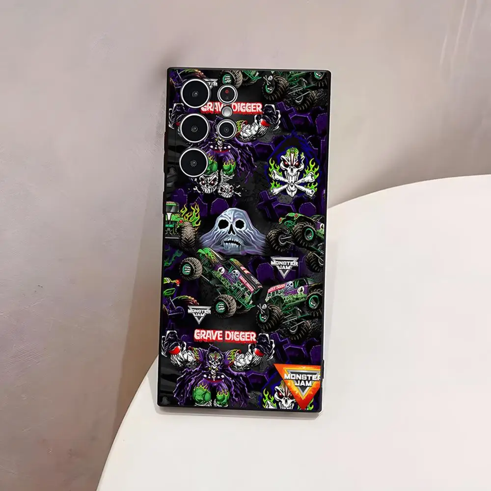 Grave Digger Monster Truck Phone Case For S23 Samsung S25 S24 Ultra S22 S20 Fe S21 Plus Galaxy A54 A34 A24 A53 A14 Cover