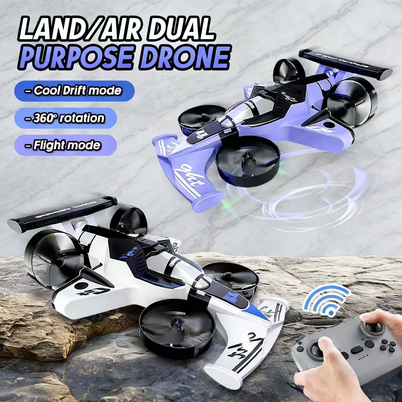 

Мини-ЛЕтающий автомобиль Land Air 2 в 1, двухрежимный 4-роторный гоночный радиоуправляемый автомобиль 2,4G, детская игрушка для бездорожья, подарок для детей и взрослых