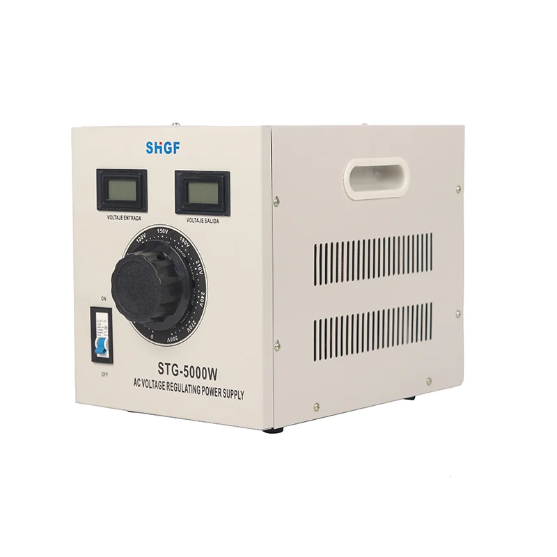 220V STG-5KVA 7kva Single Phase Electronic Manual Voltage Regulator 0-300V Adjustable Voltage Variac