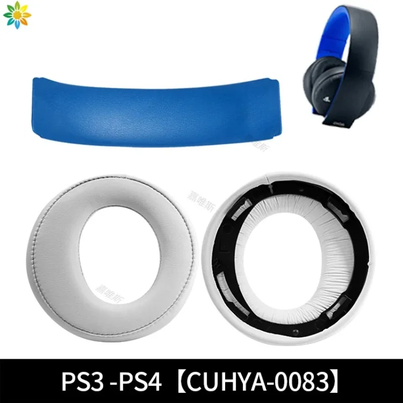 

Replacement Ear Pads Cushions Headband Kit For SONY Gold Wireless PS3 PS4 7.1 Virtual Surround Headset CECHYA-0083(L+R)