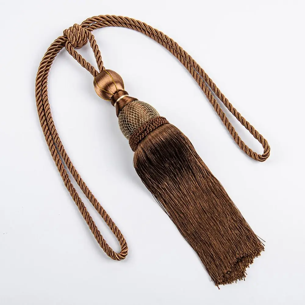No Installation Curtain Tassels Tieback Punch-free Multicolor Tassel Curtain Ties Polyester Yarn Gold Wire Hanging Ball
