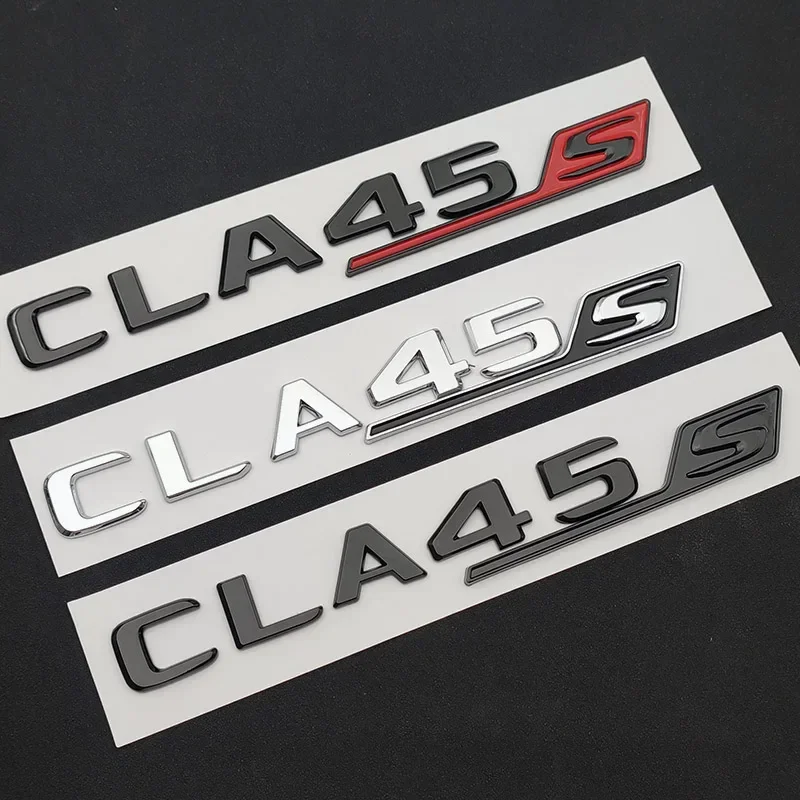 ثلاثية الأبعاد ABS سيارة جذع شارة ملصق رسائل CLA45S شعار درابزين توربو 4MATIC شعار لمرسيدس CLA 45 S AMG C117 C118 اكسسوارات