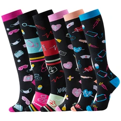 6 paia di calze a compressione calze a compressione da infermiera Animal Sport Ladies Lady Women Running