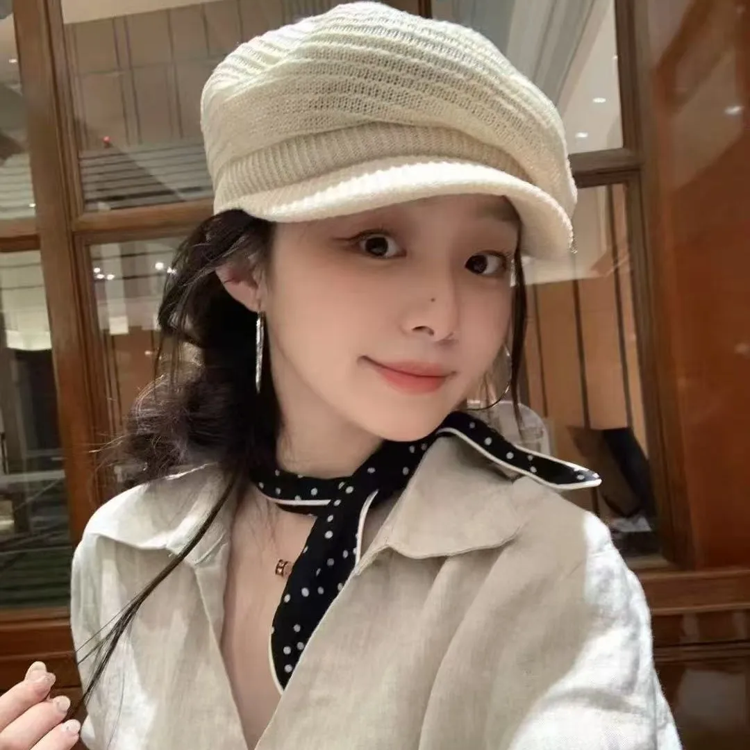 

Women's Berets Korean Solid Color Simple Fashion Versatile Sweet Kawaii Berets High-quality Luxury Brand Newsboy Caps For Girl