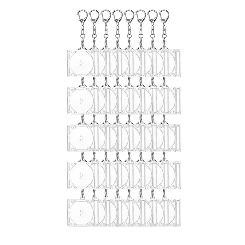 LXYB18B Cd Holder Keychain With Lobster Clasp Cd Keychain Album Cases Cd Keychain