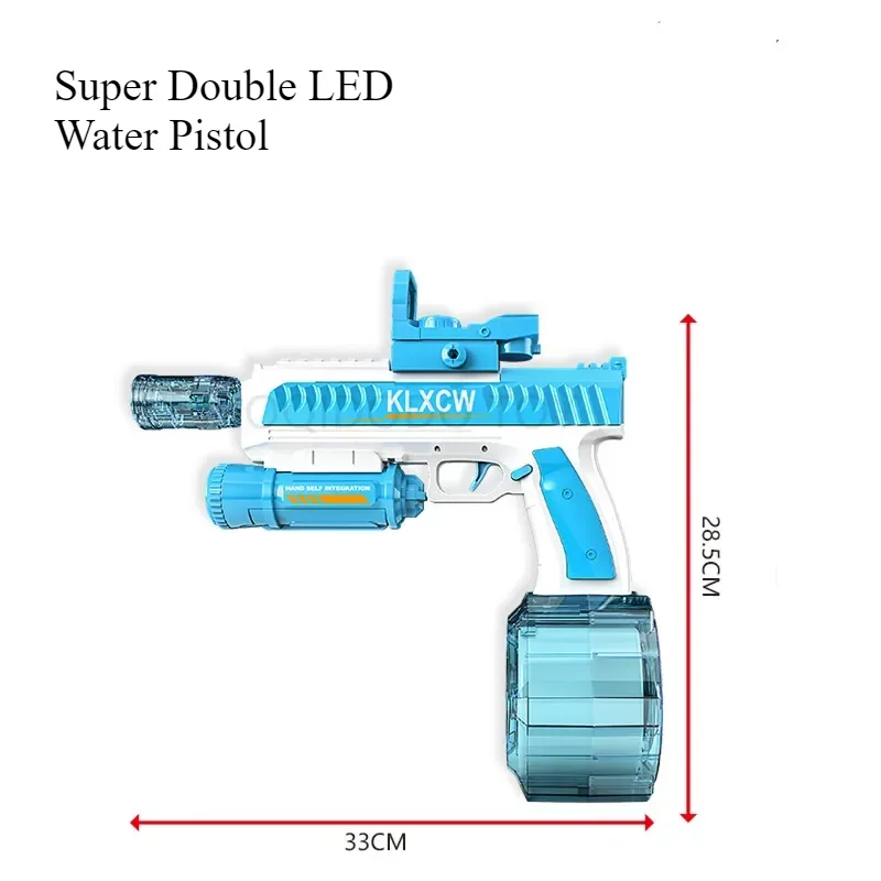 

Korea Electric Burst Water Gun Toy Light With scope Glock Battle Shooting Water Gun Beach Swimming Pool Toy for Adult Boys Gifts