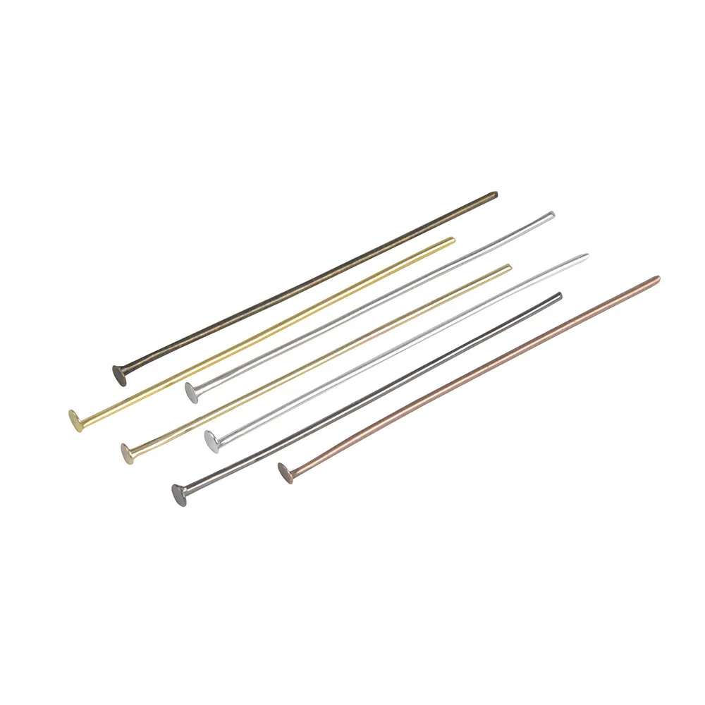 Cross-border supply 15-50mm metal flat-head needle T-shaped needle jewelry consumables DIY handmade beading accessories whole...