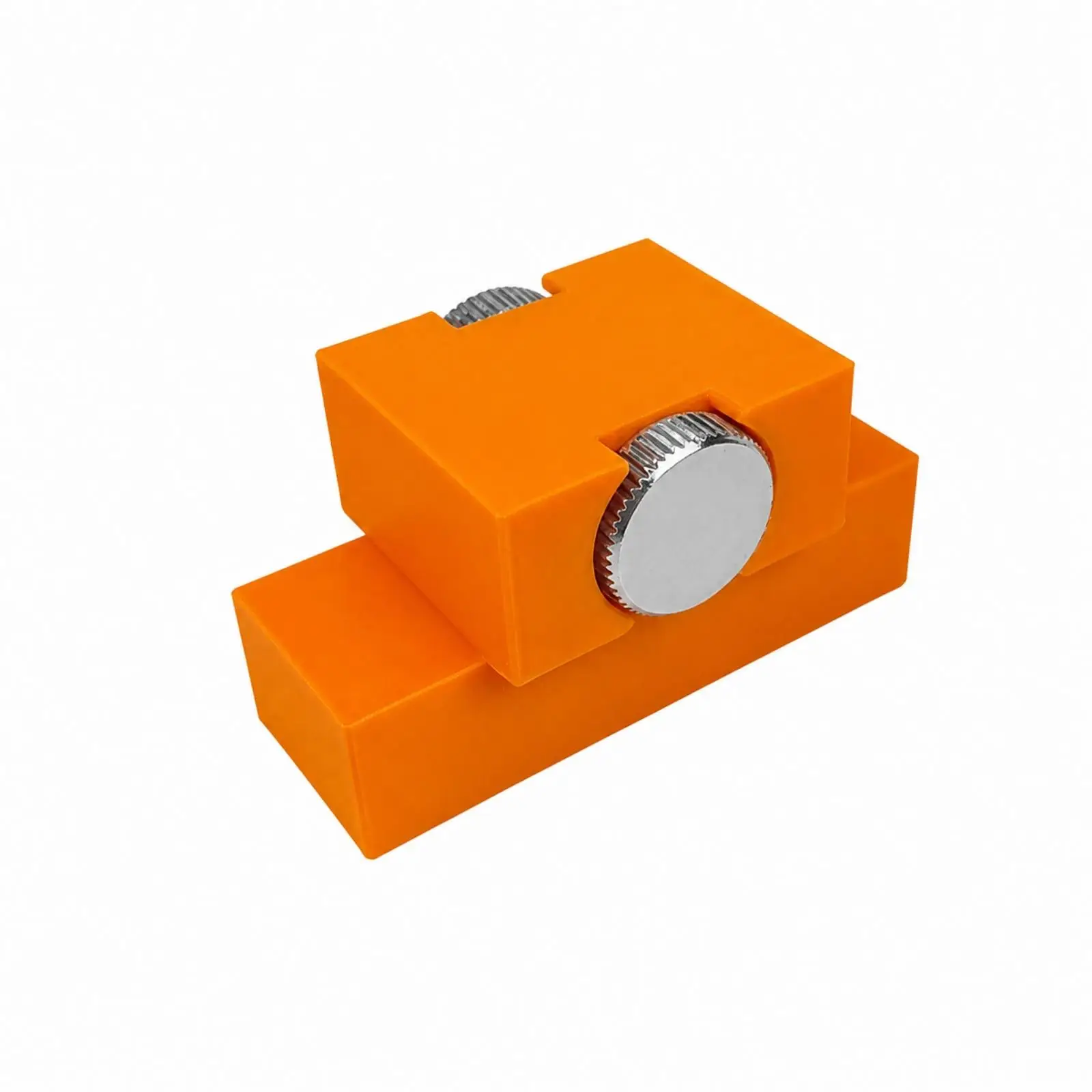 Woodworking Cabinet Door Positioner Jig Orange Adjustable Clamp for Hinge Fitting and Panel Securing in Home Shop