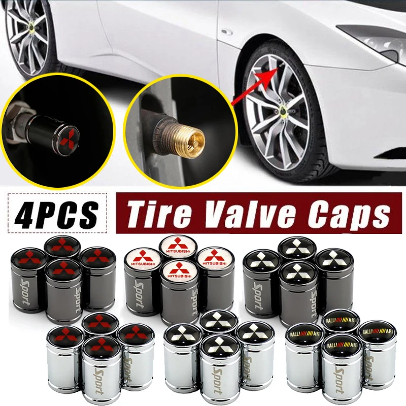 

Сплав, 4 шт., стержни клапанов для автомобильных шин, крышка воздушной крышки для Mitsubishi Ralliart ASX Lancer Cordia Pajero Mirage Triton Outlander Colt