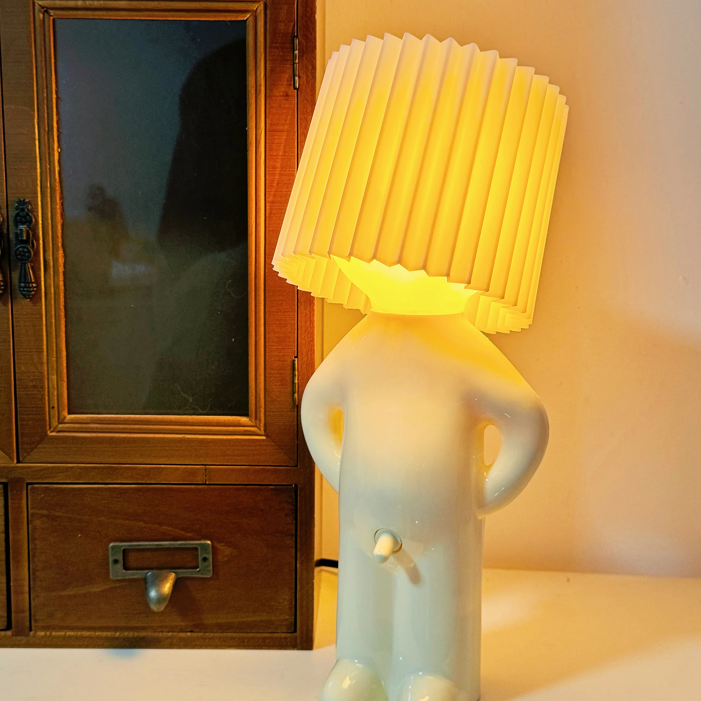 

"Take your little cone and hang it in gear" Shy little boy fun funny home decoration ornament bedside night light