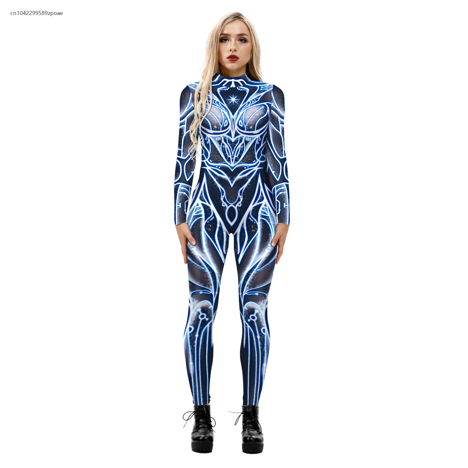 

New Variety Of Sexy Women's Jumpsuits Halloween Tights Slim Human Body Structure Skeleton Cosplay Digital 3D Printing Bodysuits