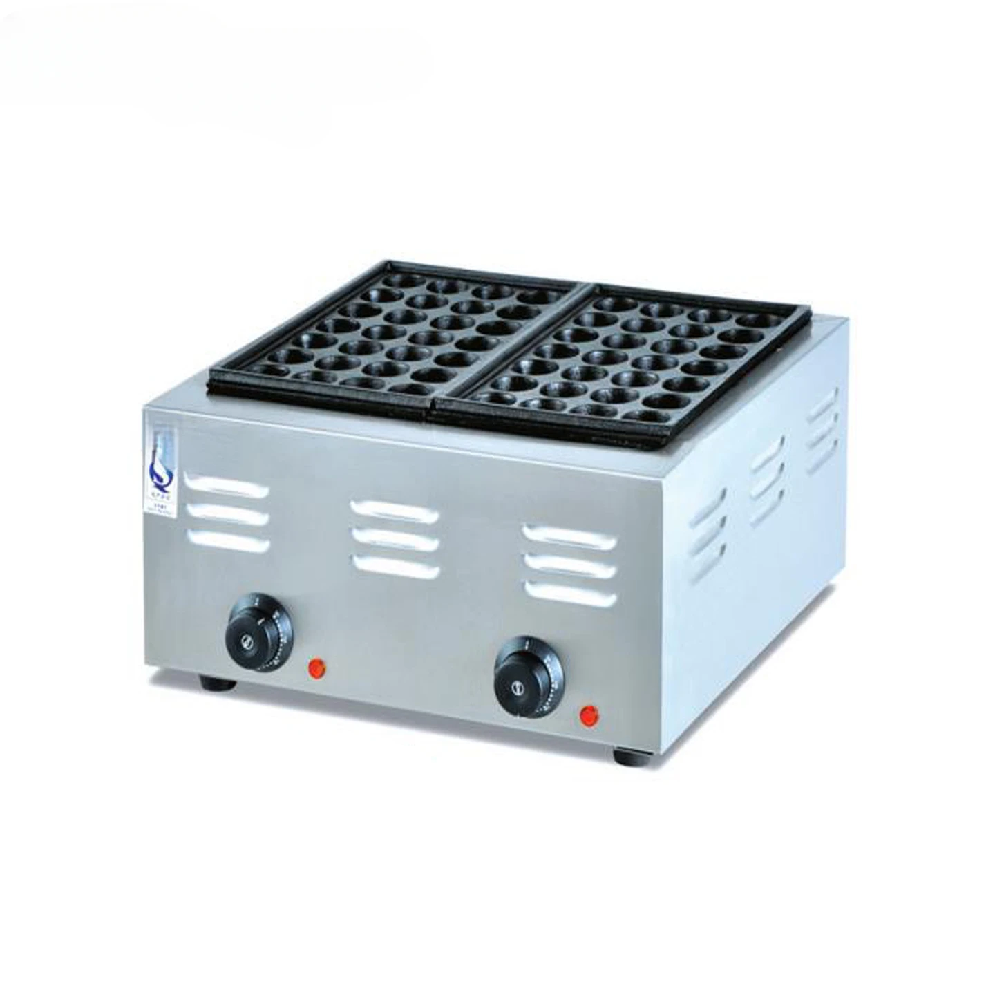 Hot Double Plates Commercial Three Plate Snack Machine Cooking Electric Fish Ball Grill  Machine