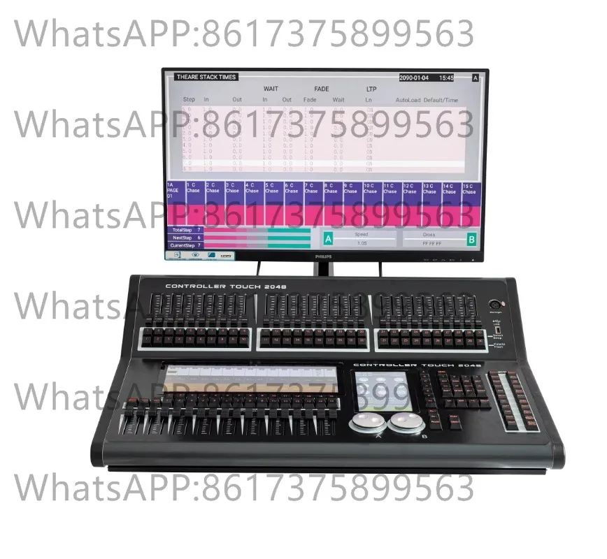 

2025 Latest Design 12-Inch Capacitive Touch Screen Manual 2048 DMX Stage Lighting Console for Stage DJ Party