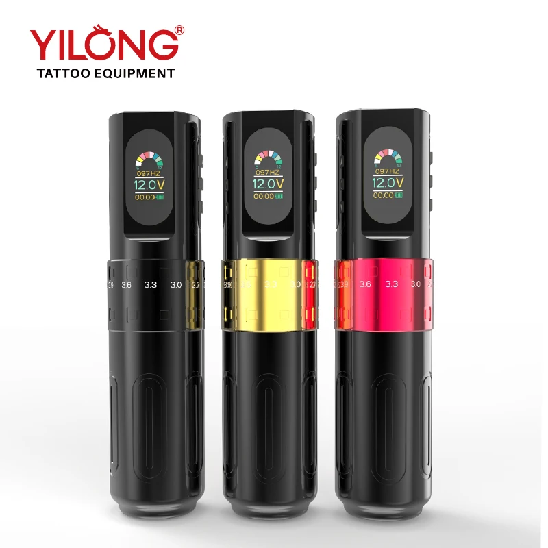 YILONG New F8 Wireless Tattoo Machine Kit Adjustable Stroke 2.4-4.2mm OLED Display With Battery Tattoo Pen for Tattoo Artists