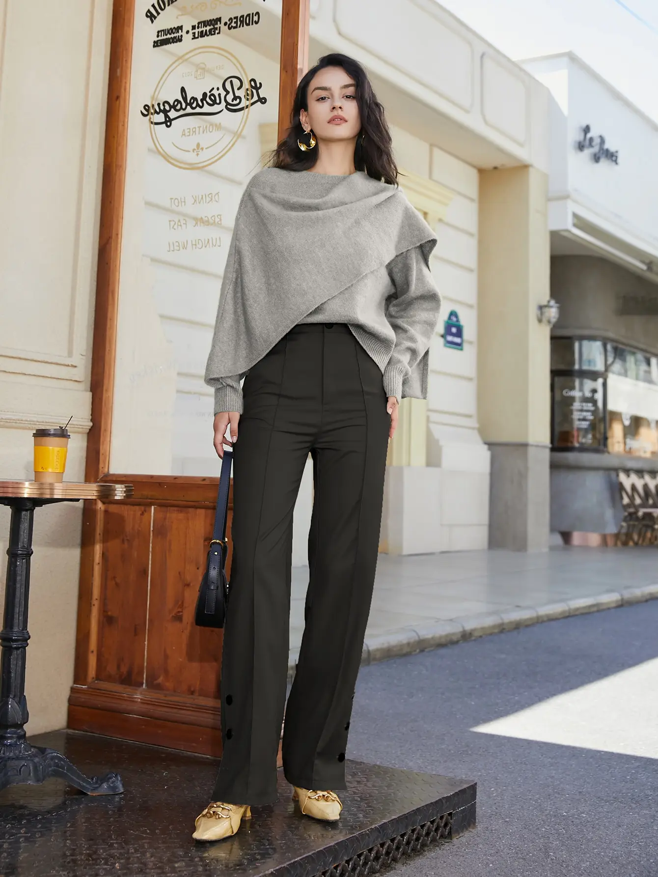 AEL Autumn Winter Styles Lady Fashion Elegant Casual Pullovers Women Asymmetric Solid Warm Long Sleeve Sweater