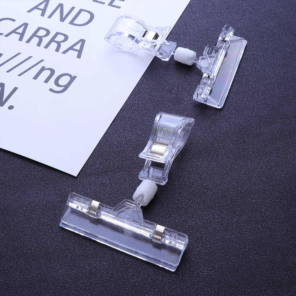 

25pcs Transparent Universal Clamp Shelf Label Holder Crystal Rack Clip For Retail Store Supermarket Display Organization Storage