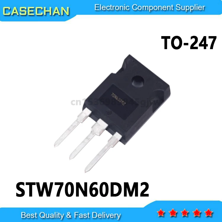 5PCS New and Original 70N60DM2 70N60 STW70N60DM2 TO-247 66A 600V