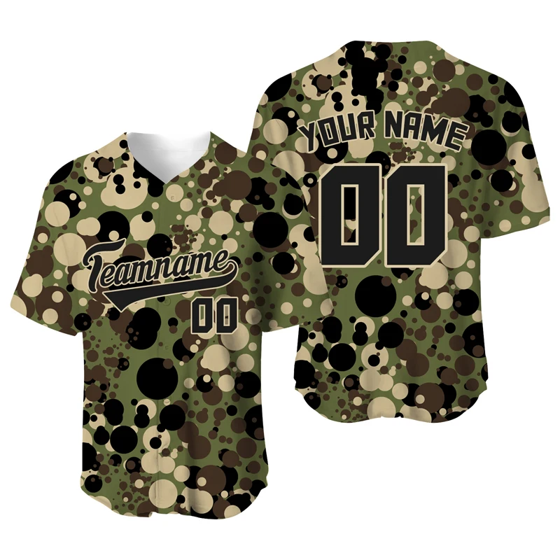 Veterans Day Camo Baseball Jersey Shirts Mens Sublimation Blanks Custom Team/Name T-Shirt Sport Uniform Hombre Sportwear