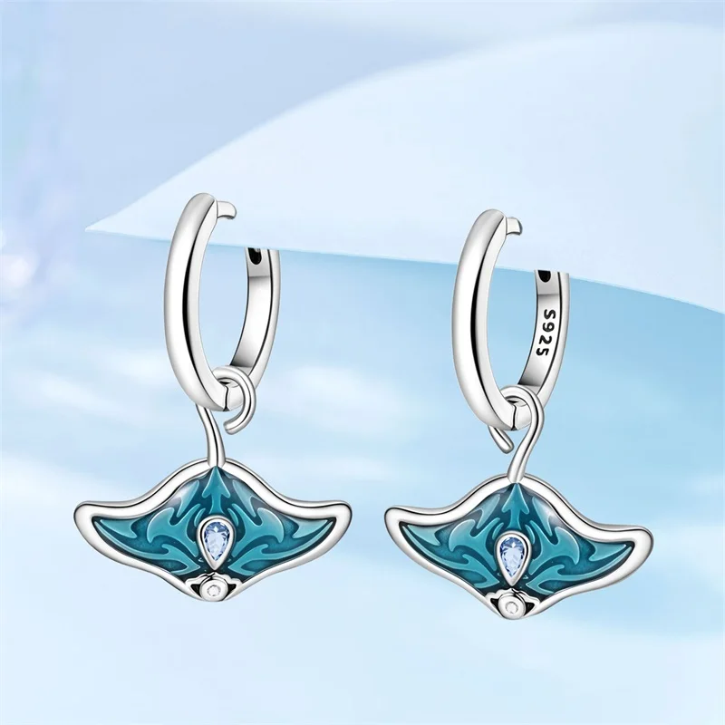 2026 New 925 Sterling Silver Devil Fish Earrings For Women Fashion Exquisite Birthday Anniversary Jewelry Gifts