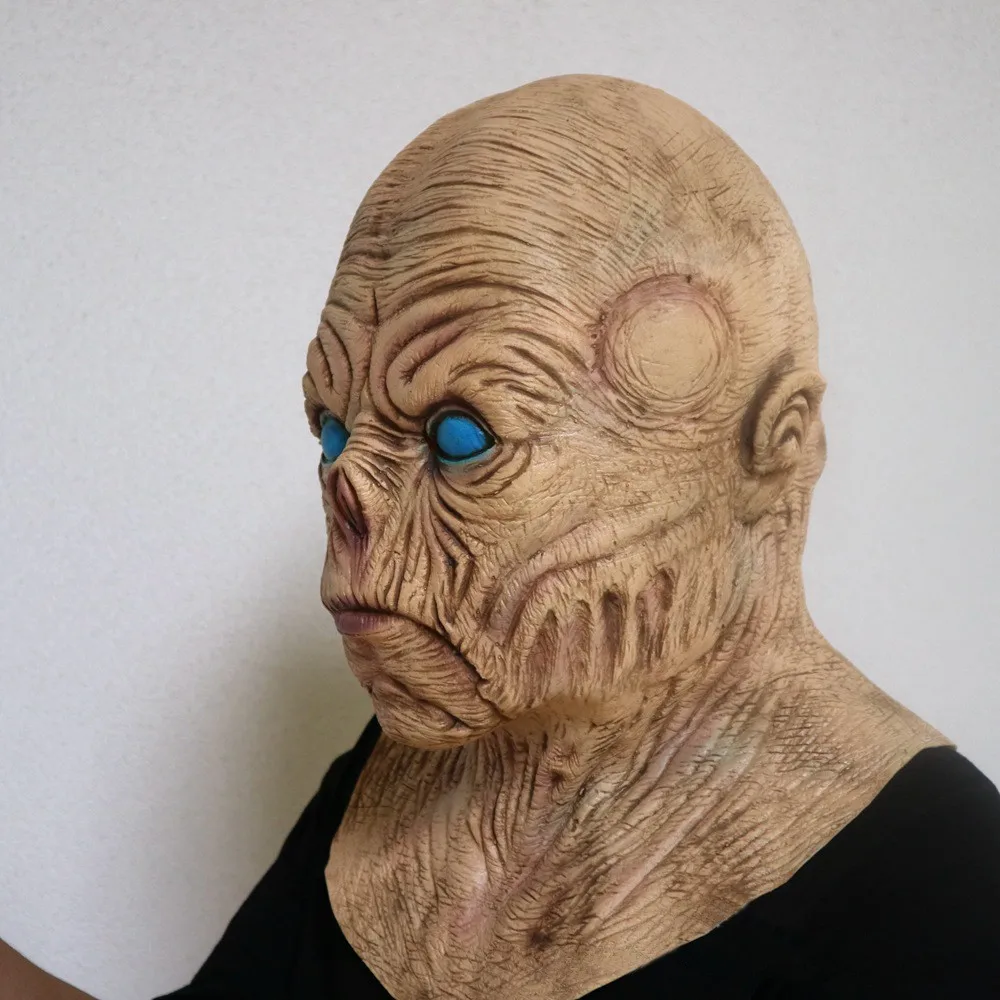 Latex Gruselige Halloween-Maske Vollkopfmaske Gruselige Cosplay-Requisiten Kostüm-Accessoire – Detail 2