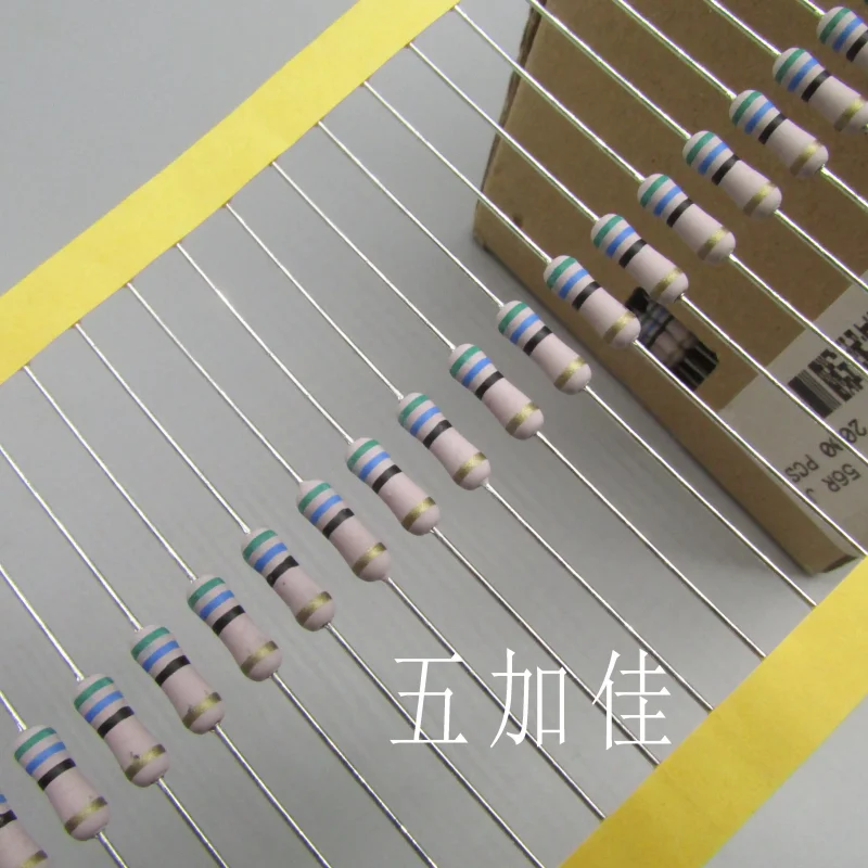 10-100pcs imported MOS1CT52A560J 1W 56R 5% Japanese original axial color ring resistor with four rings