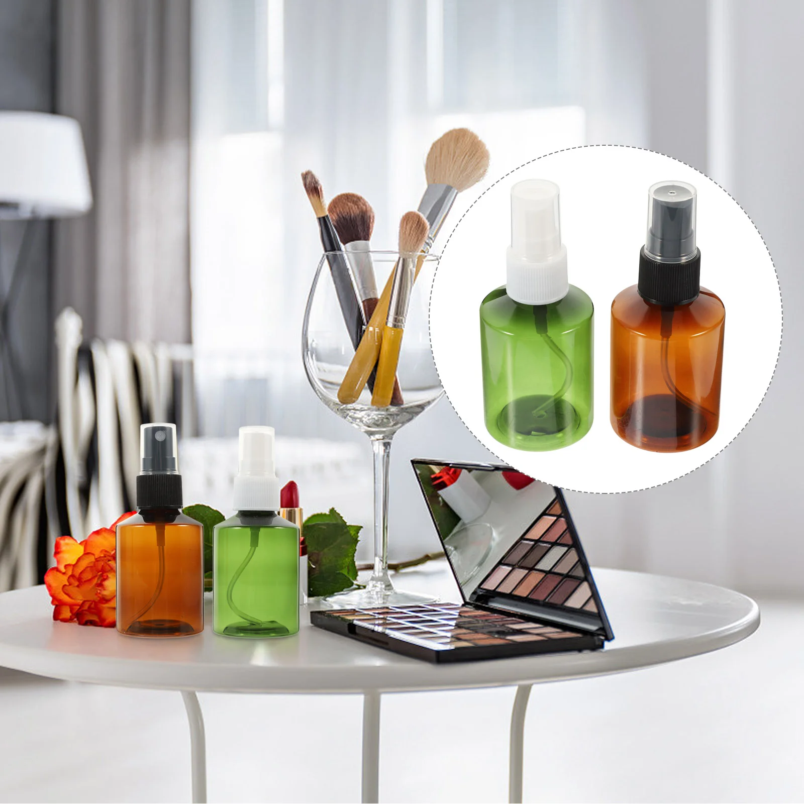 

4 Pcs Spray Bottles for Hair Small Liquid Filling Refillable Reusable Plastic Travel