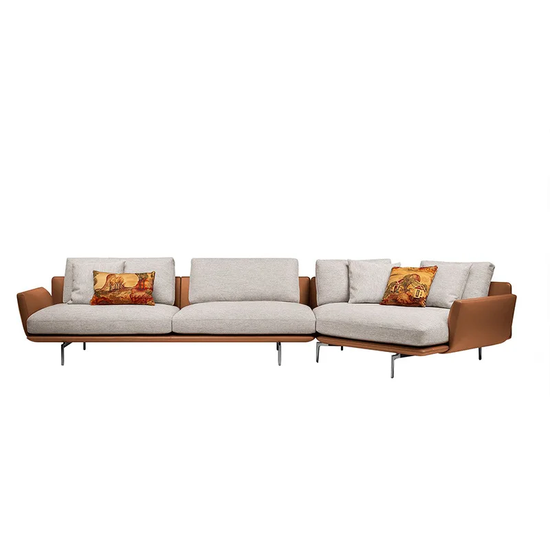 Sofa kulit mewah ringan Italia