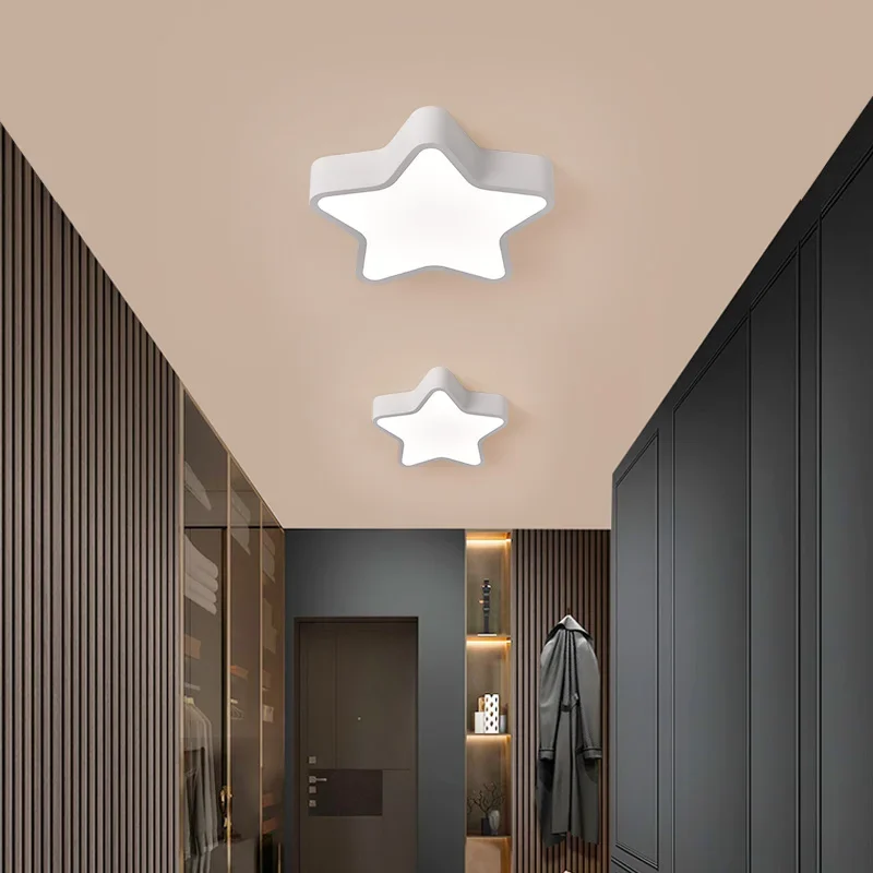 Plafoniere pentagramma semplici luci a led per corridoio lampada da studio per camera da letto illuminazione calda per ingresso lampada da soffitto