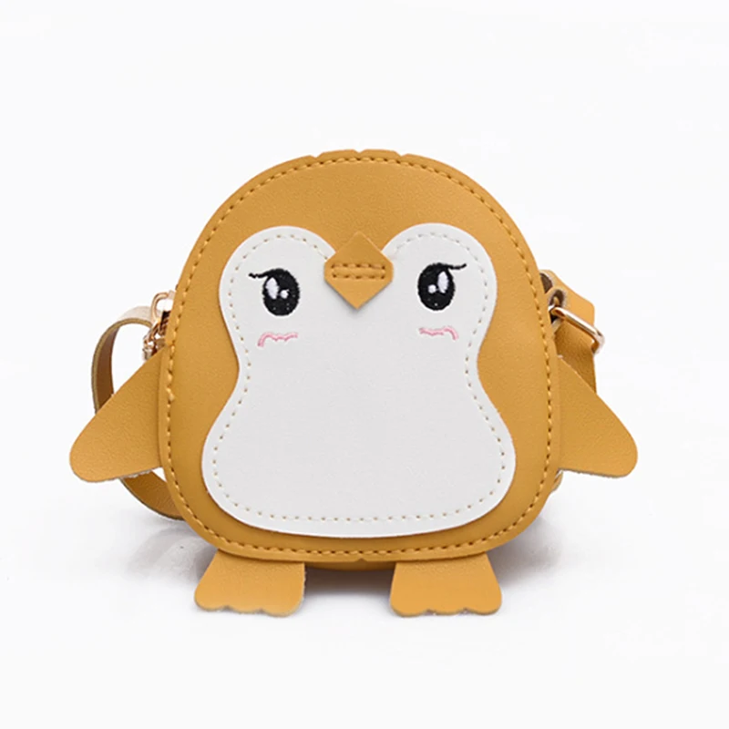 Animal Penguin Shape Shoulder Bag Kids Girls Crossbody Bag Cute Clutch Leather Small Handbag Bags Small Messenger Bag