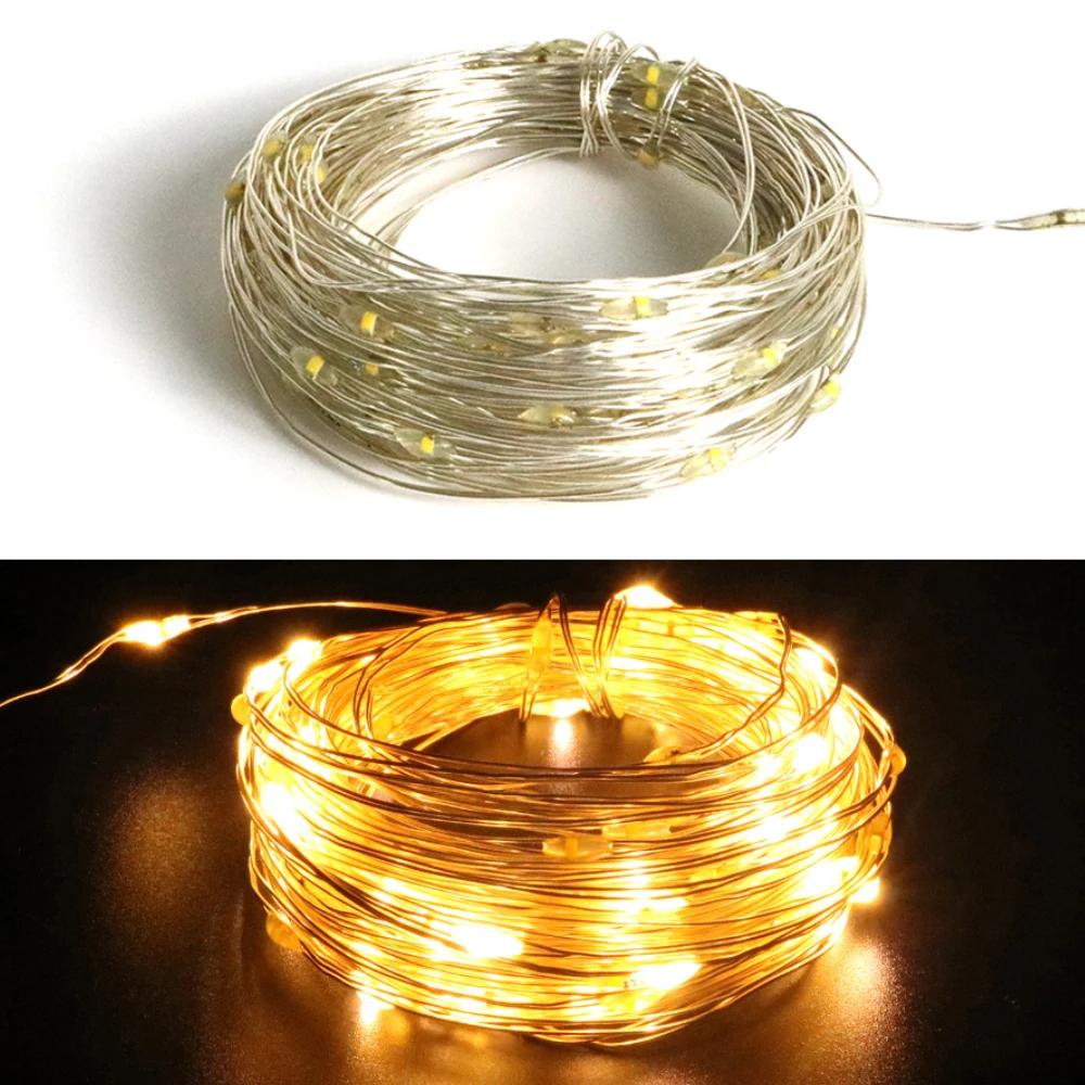 USB Kupferdraht Niederspannung Lichterkette 5m 50leds Lichter 8 Modi Hochzeit Weihnachten führte Urlaub Lichterketten für die Heim dekoration