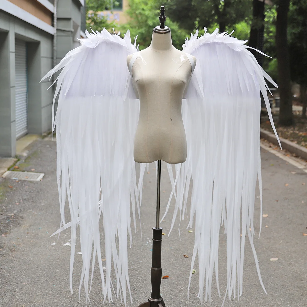 White pure desire wind pearl cotton fairy Internet celebrity photo shoot wedding photography magazine angel feathers wings