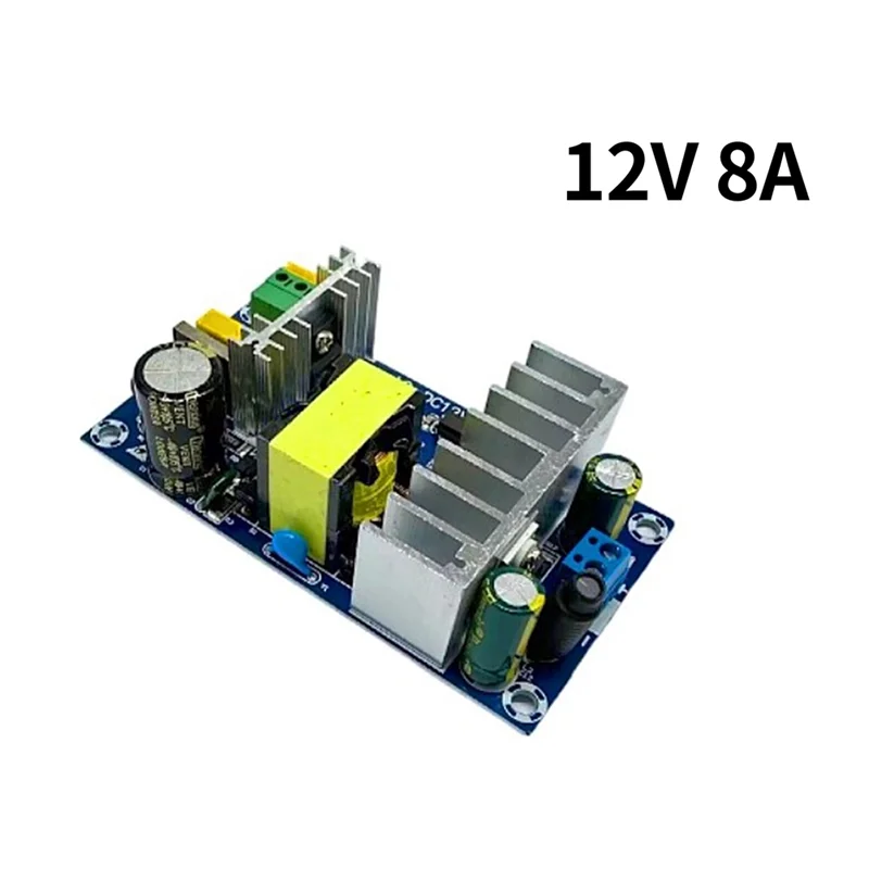 VEHO-12V 8A Switching Power Supply Board Module 100W High Power Power Supply Bare Board AC85-265V To DC 12V Board Module Easy To