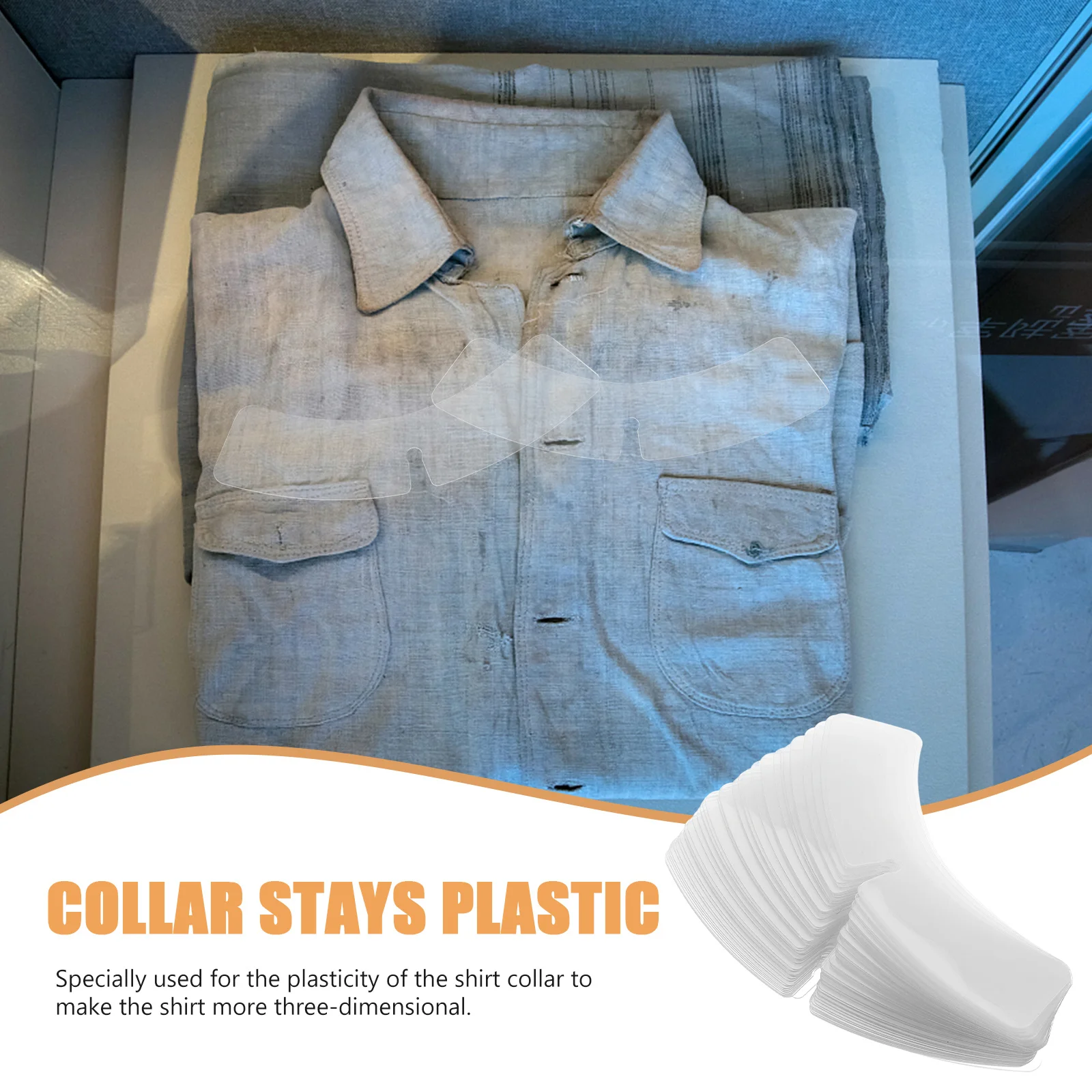 100 pezzi Stays Women Stays Camicie eleganti da uomo Colletto di plastica Supporto Stay Insert Piccolo abito Colletto di camicia Shaper