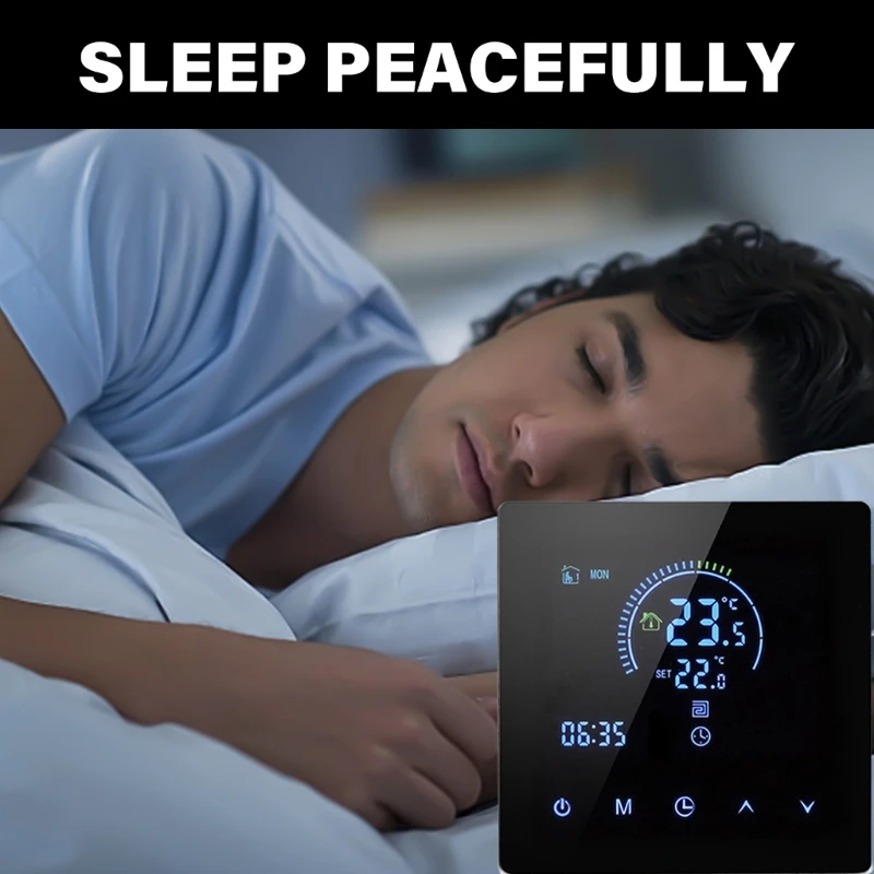 Bộ điều khiển nhiệt độ sưởi ấm bằng điện Ứng dụng điều chỉnh nhiệt độ thông minh & Điều khiển bằng giọng nói 517A