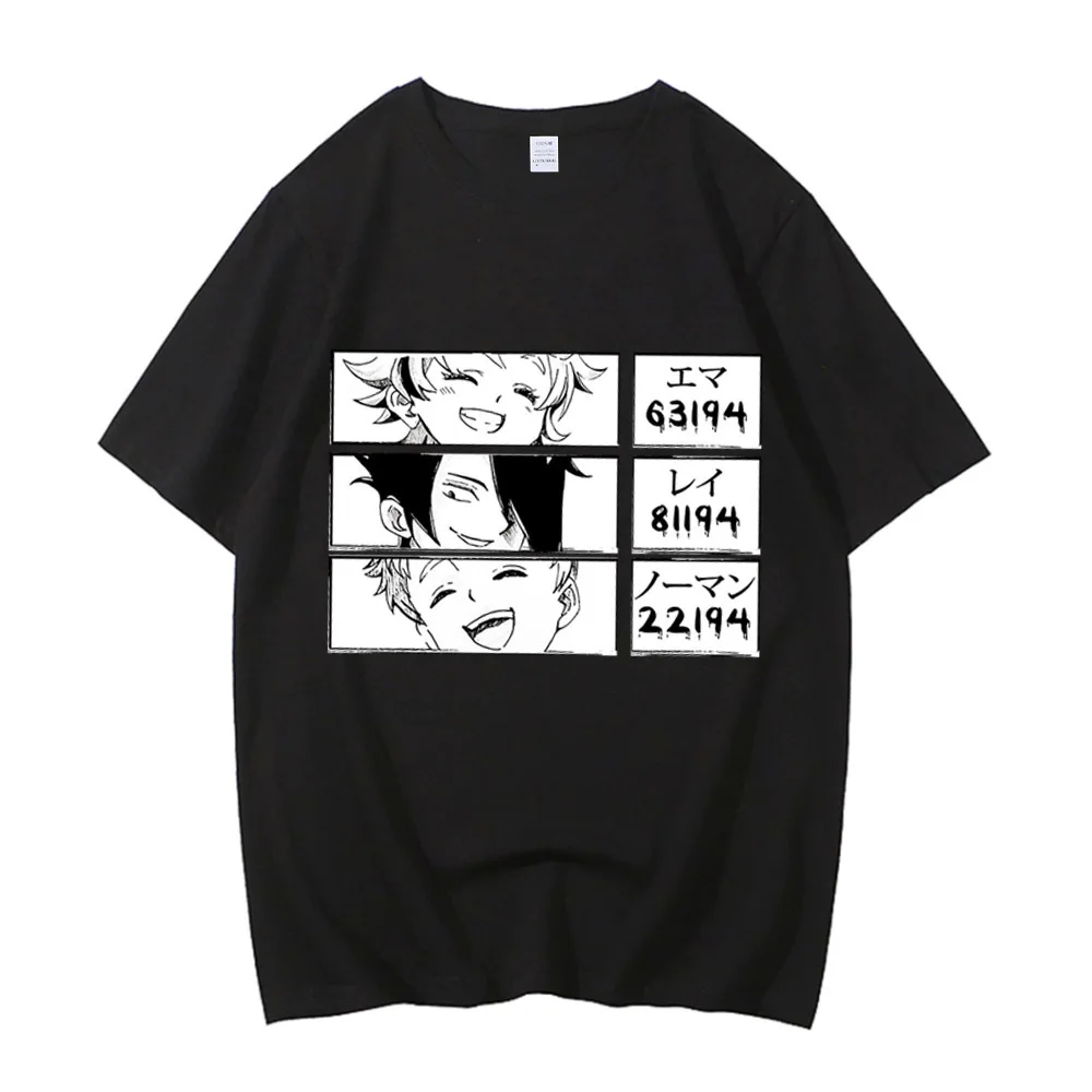 the Promise Neverland cotton shirt men Breathable anime 80s Digital tshirt Graphic 2000s Retro Pastel