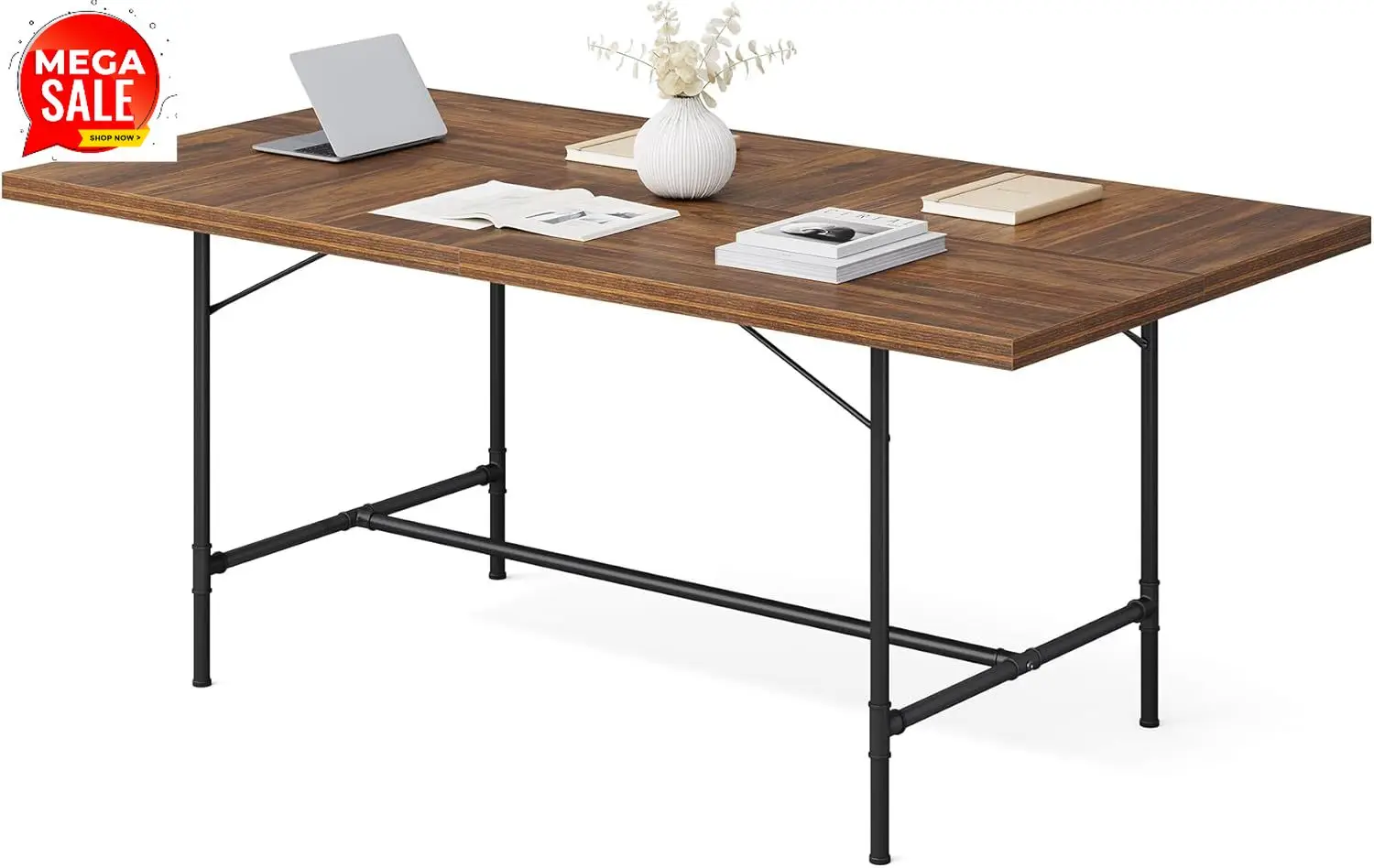

6FT Conference Table, Rectangle 70.8" W x 35.4" D Meeting Table, Seminar Table for Office Conference Room