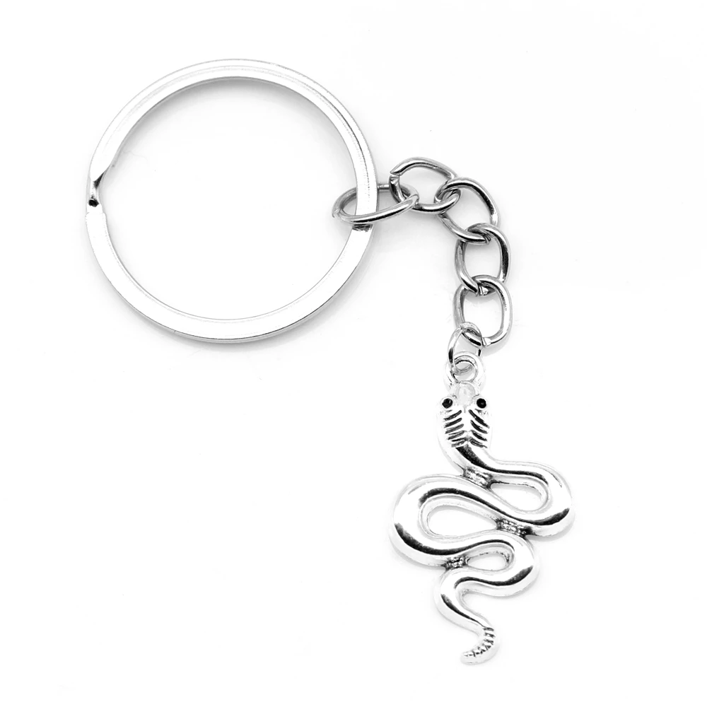 1 Piece 18x30mm Snake Key Ring Diy Christmas Gift