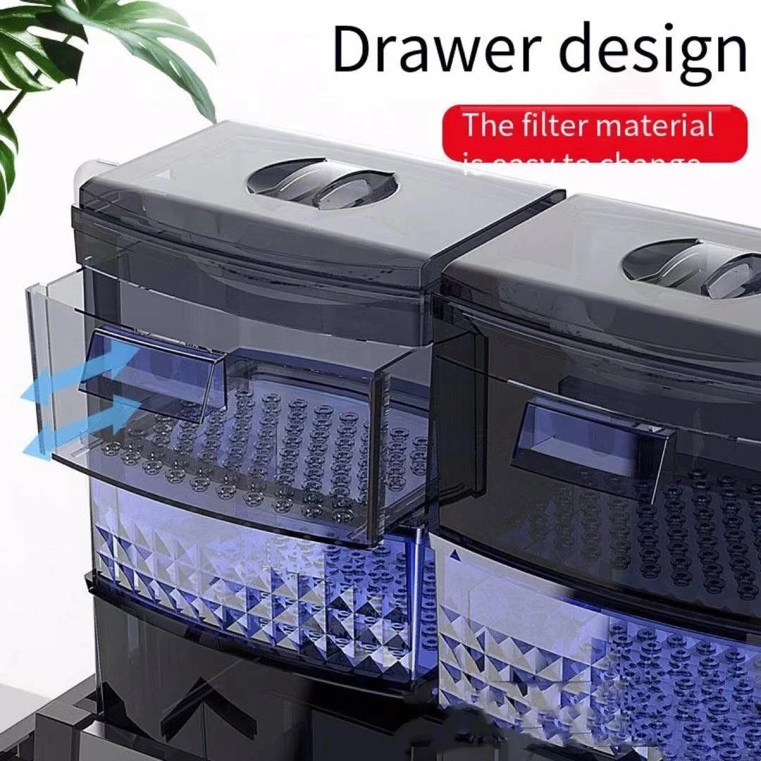 Fish tank filter box drawer drip box external water storage top filter 4-layer filter cleaning aquarium accessories