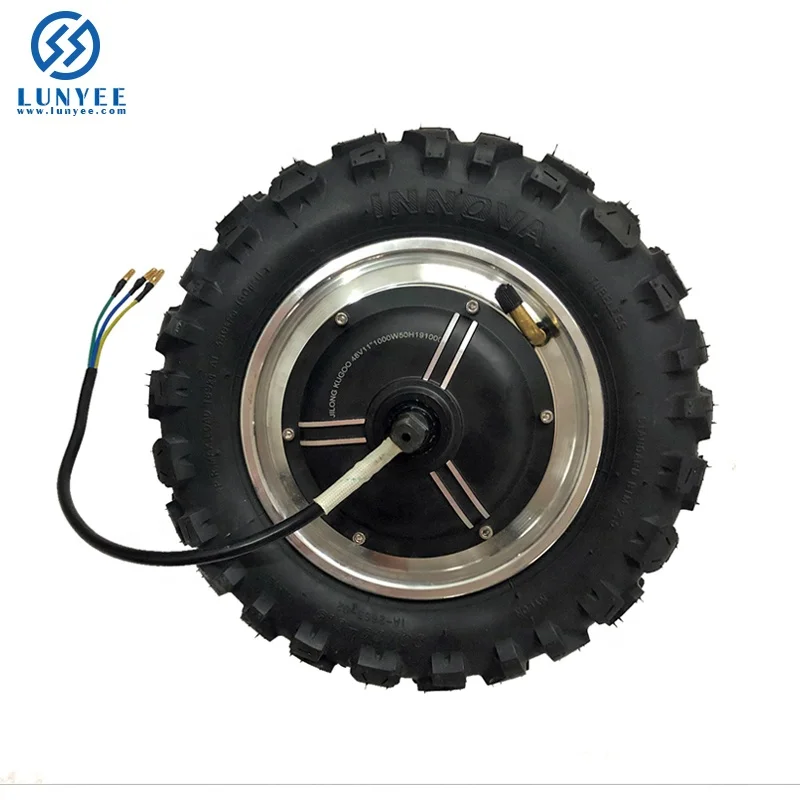 48V 1000W Brushless Gearless Hub Motor with Disc Brake Conversion Kit for Electric Motorcycle